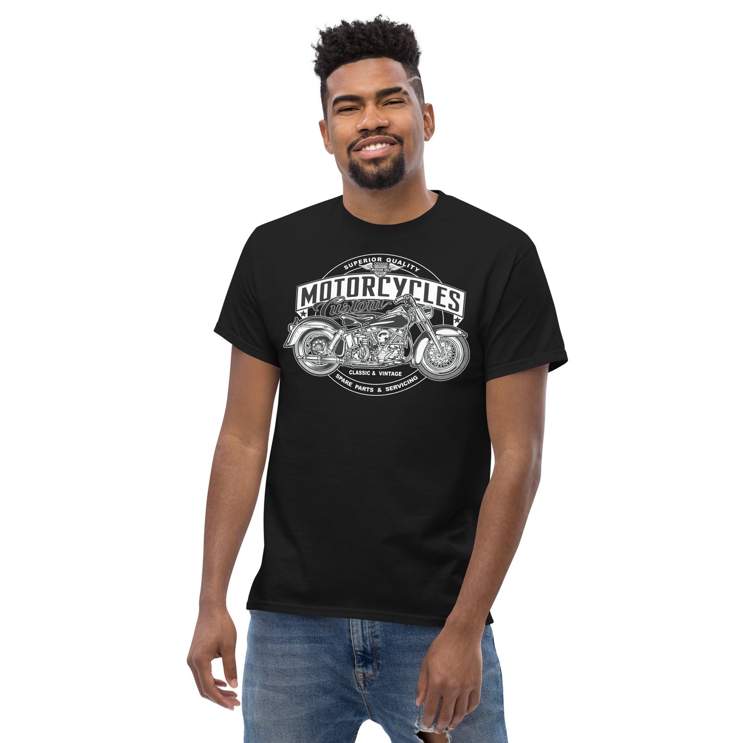 Motorcycle Shop Logo Unisex classic tee