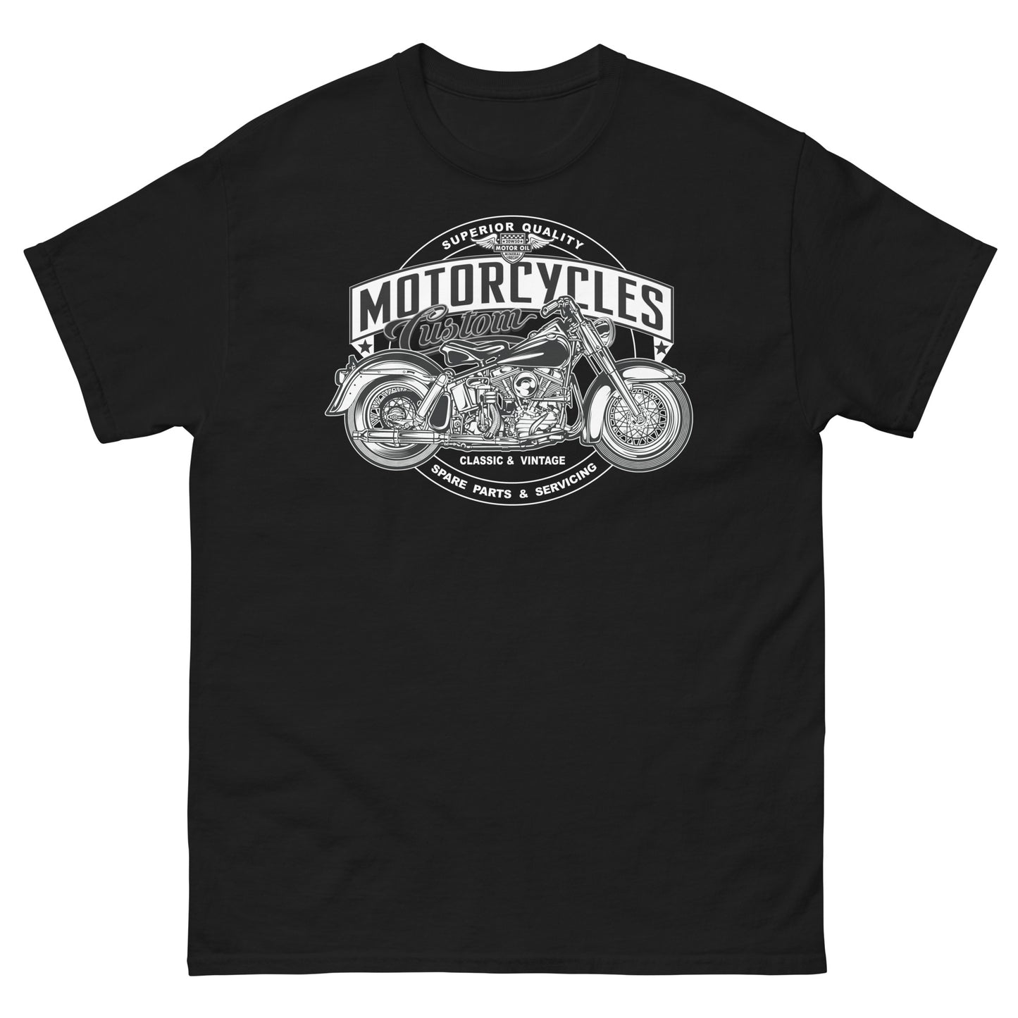 Motorcycle Shop Logo Unisex classic tee