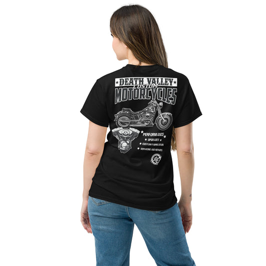 Death Valley  motorcycles Back Print Unisex classic tee