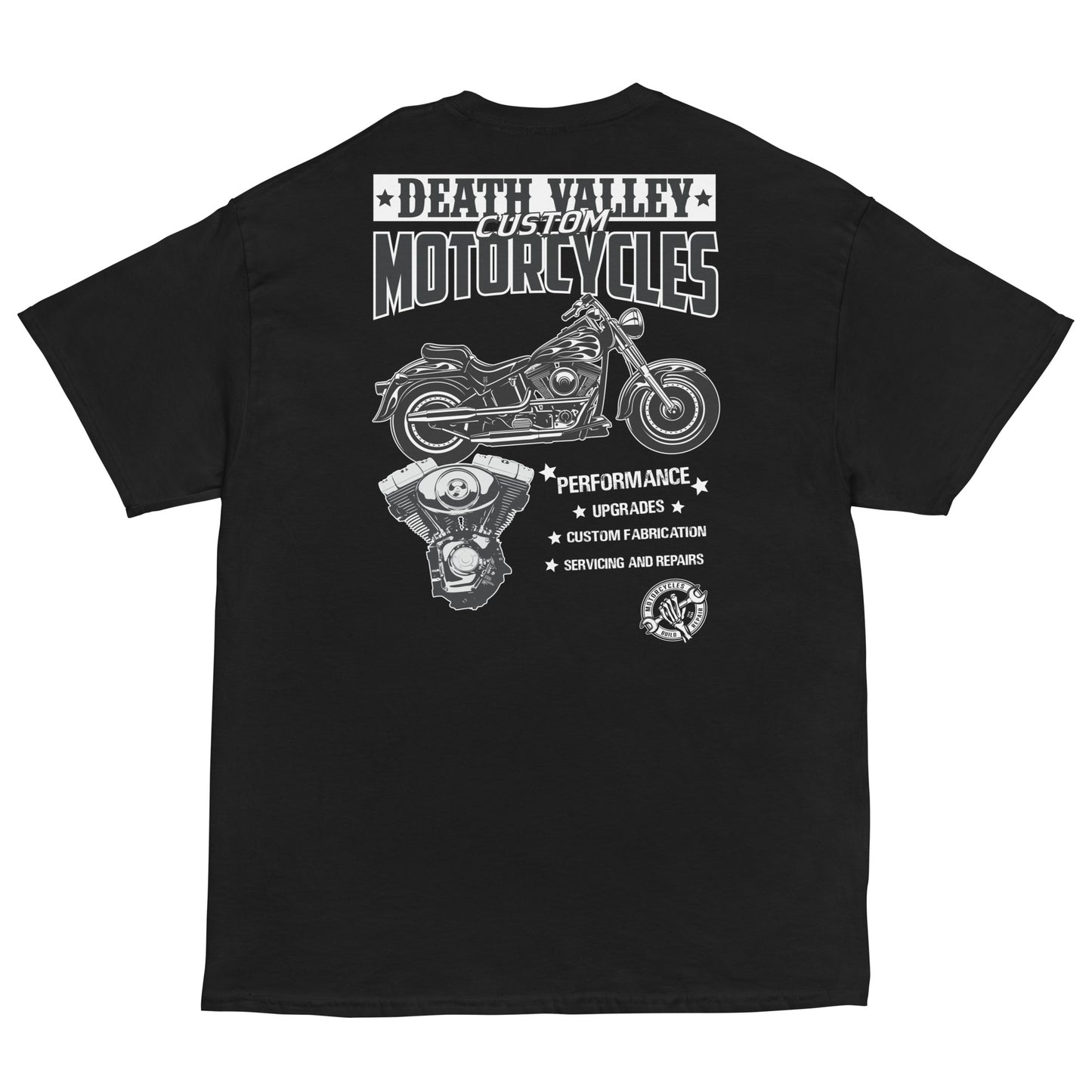 Death Valley  motorcycles Back Print Unisex classic tee