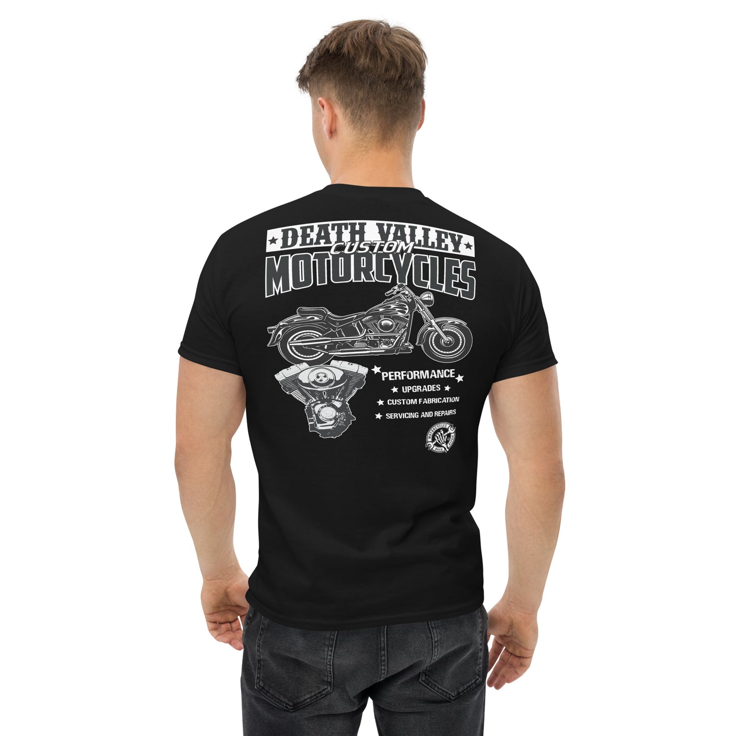 Death Valley  motorcycles Back Print Unisex classic tee