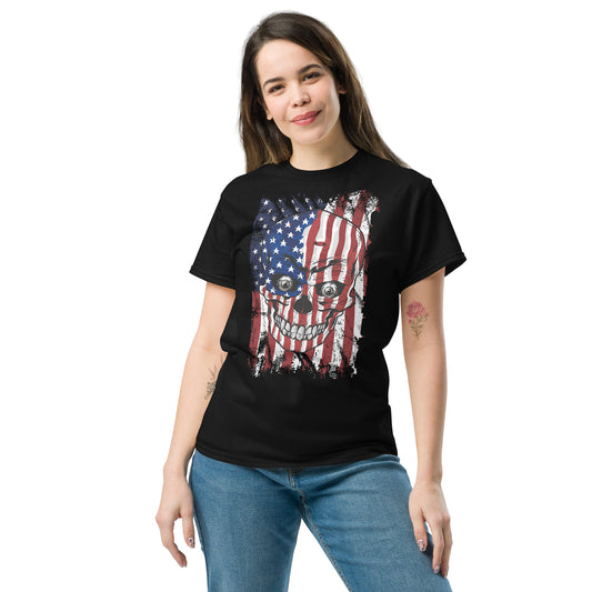 American Flag and Skull Unisex classic tee