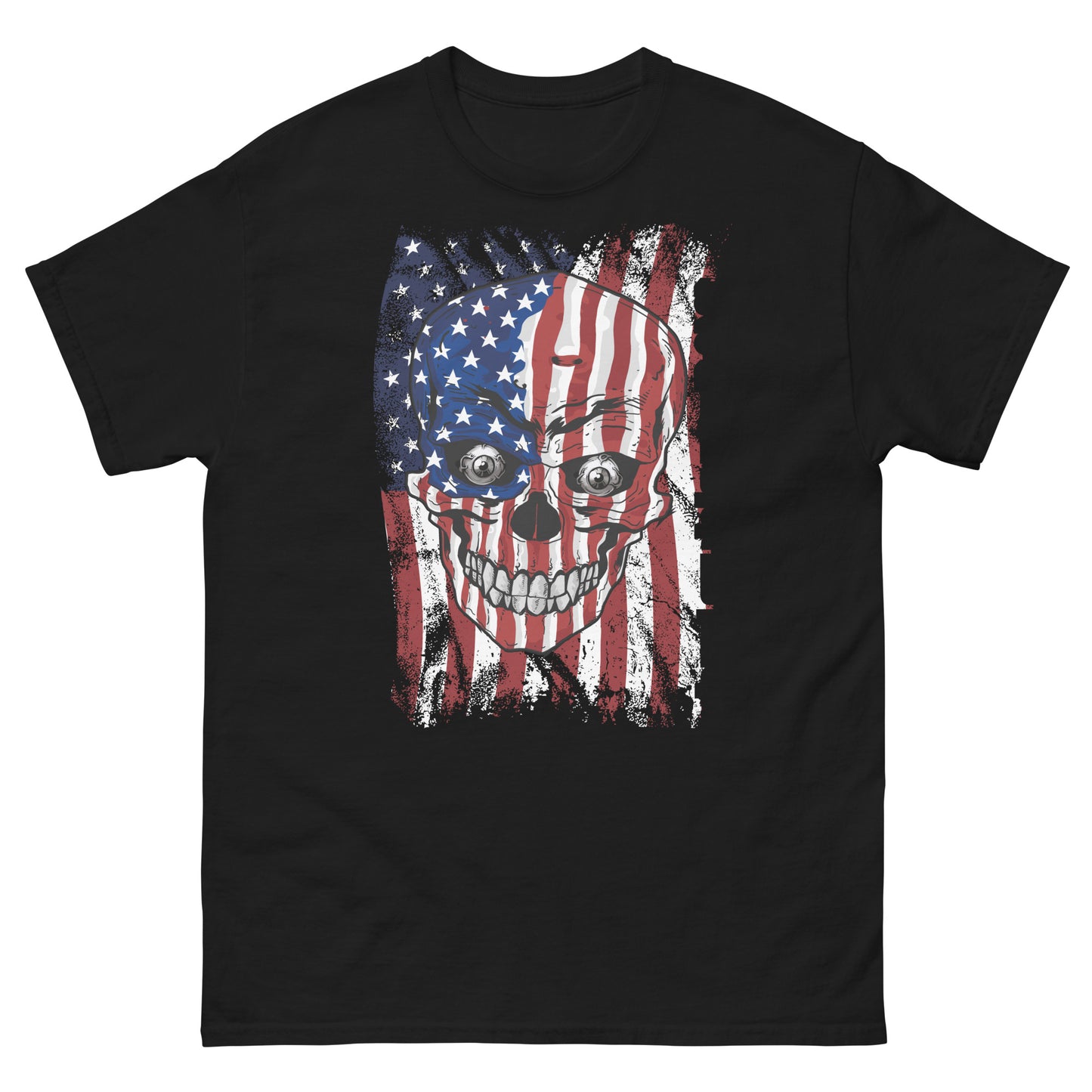 American Flag and Skull Unisex classic tee