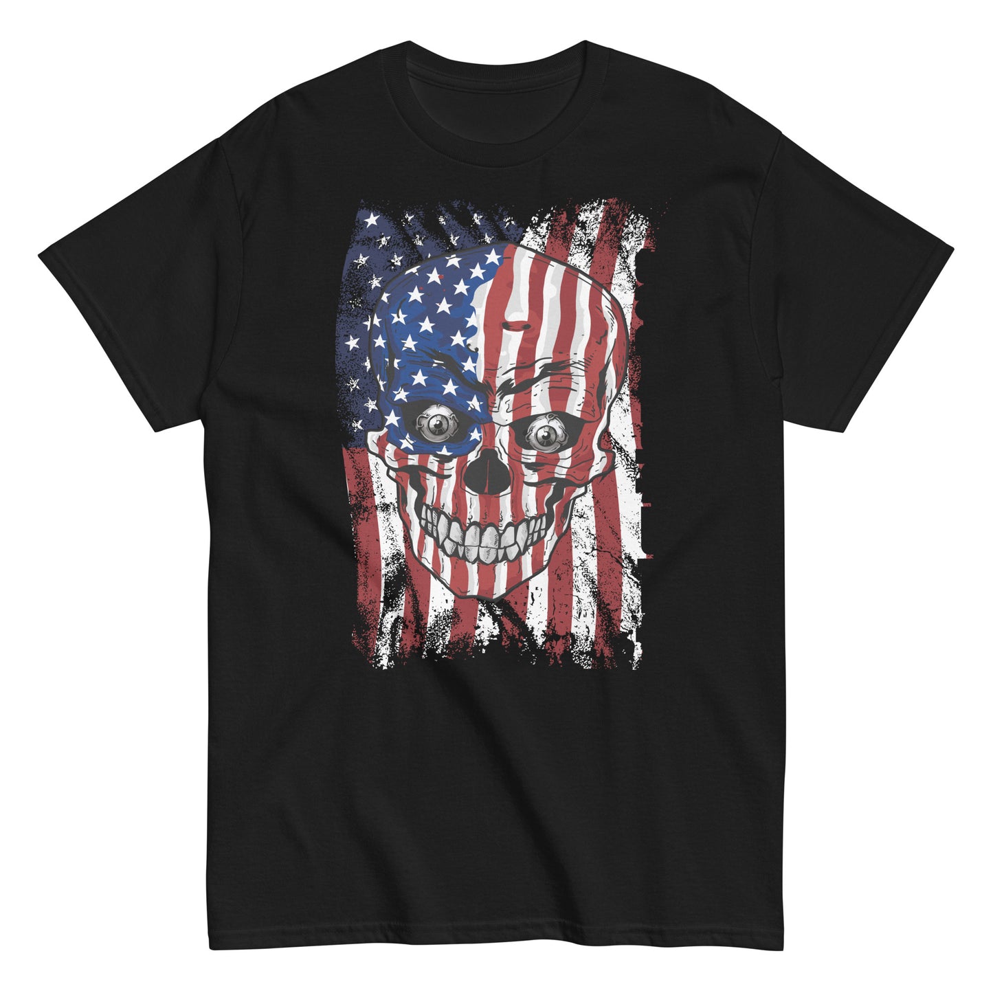 American Flag and Skull Unisex classic tee