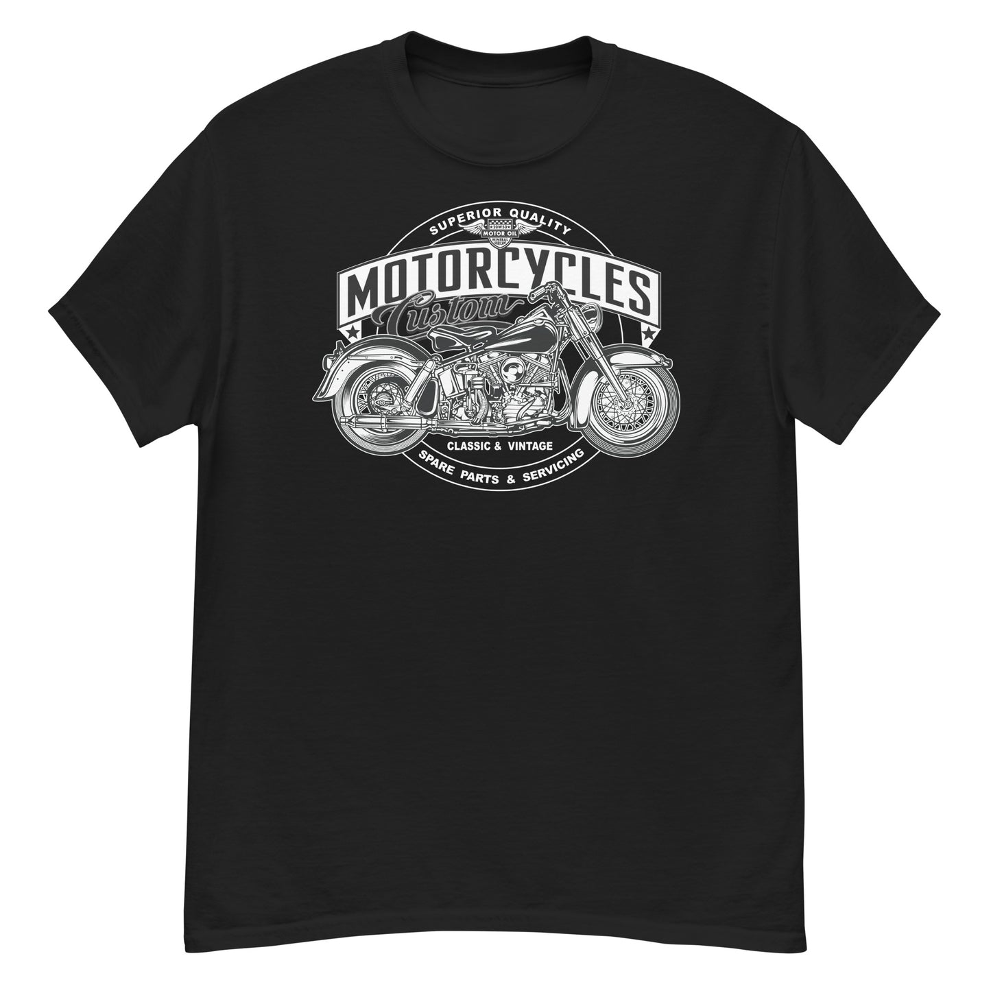 Motorcycle Shop Logo Unisex classic tee
